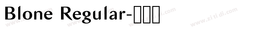 Blone Regular字体转换